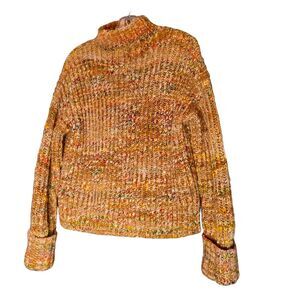 Madewell Rayner Mockneck Sweater Fall Colors Roll Cuffs Waiste Length Size S